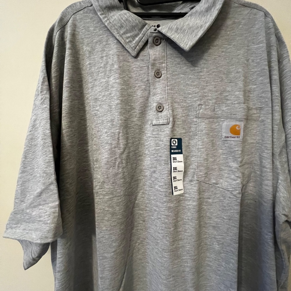 Carhartt 3XL Mens Force Cotton Delmont Pocket Polo - Picture 3 of 6